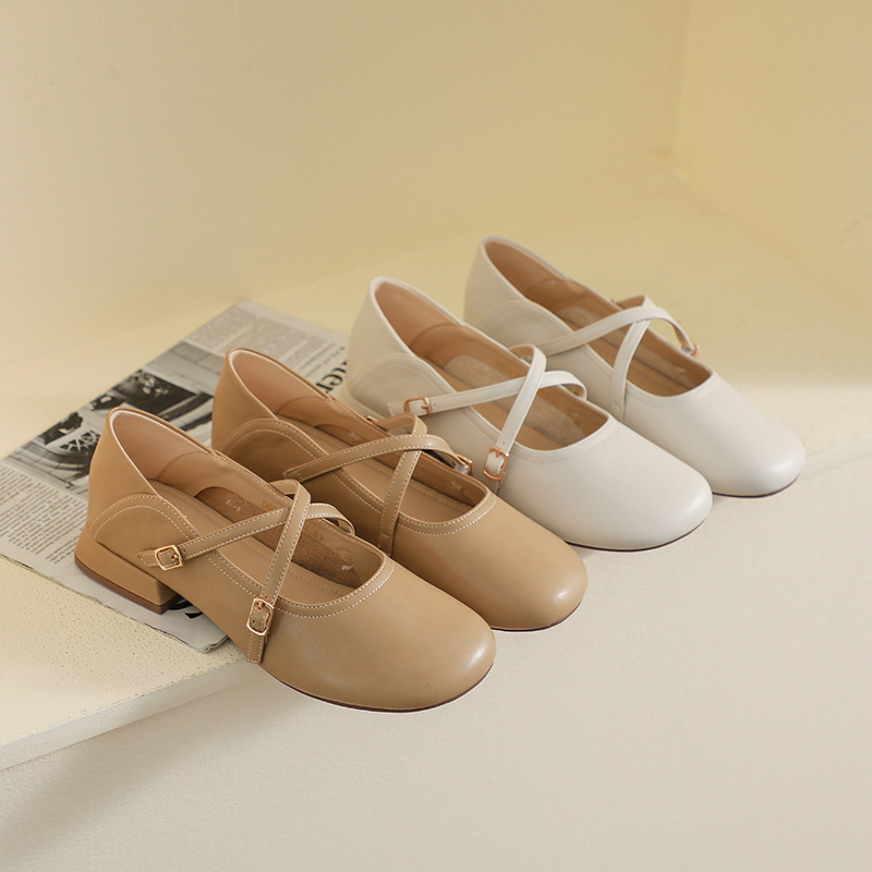 Mary Jane Shoes - Zapatos Mary Jane de Tacón Grueso