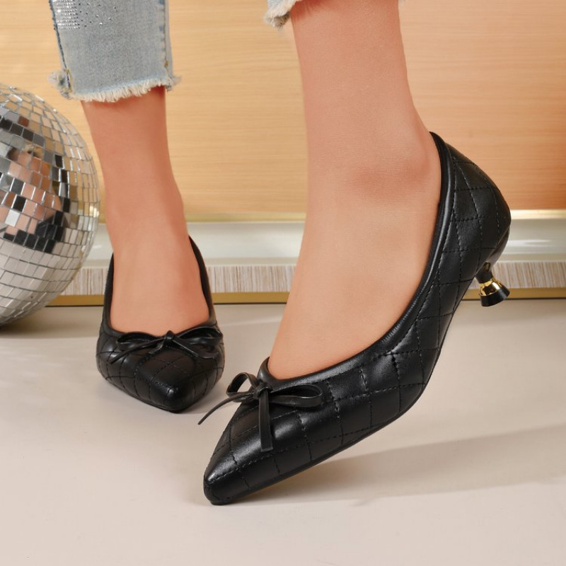 Tacones Kitten Punto Punta Moñ - Women'S Shoes In Fashion reseña y precio